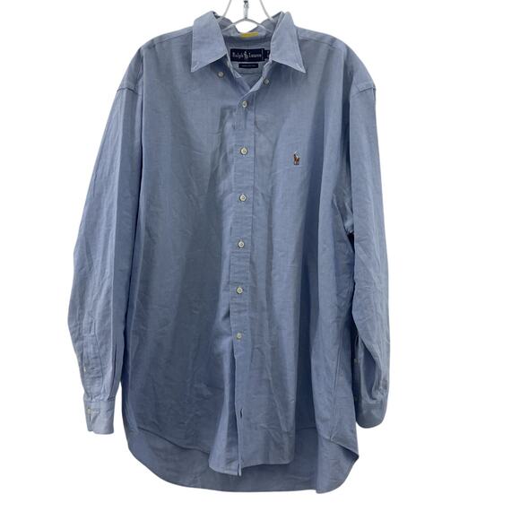 Ralph Lauren Other - Ralph Lauren Men's Blue Button Up Long Sleeve Polo Shirt 16.5 Preowned